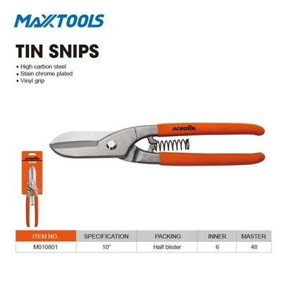 Dicyclic Tin Snips With 2-colored Vinyl Grip